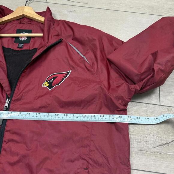 VTG Arizona Cardinals NFL Windbreaker Jacket Men’s 3XL Full Zip Red Lightweight - Picture 6 of 7